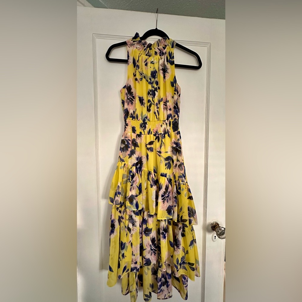 Eliza J yellow halter dress, size 4